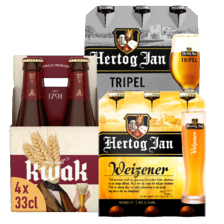 Tripel karmeliet, Pauwel Kwak
of Hertog Jan weizener, karakter,
grand prestige, lentebock of tripel